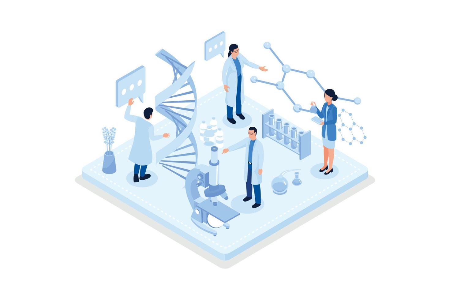 concept de laboratoire médical. peut utiliser pour la bannière Web, l'infographie, les images de héros, l'illustration moderne de vecteur isométrique