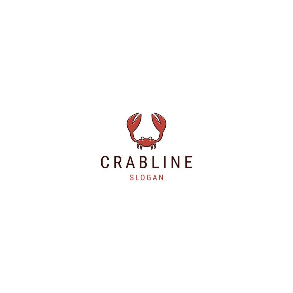 modèle de conception d'icône de logo de crabe vecteur