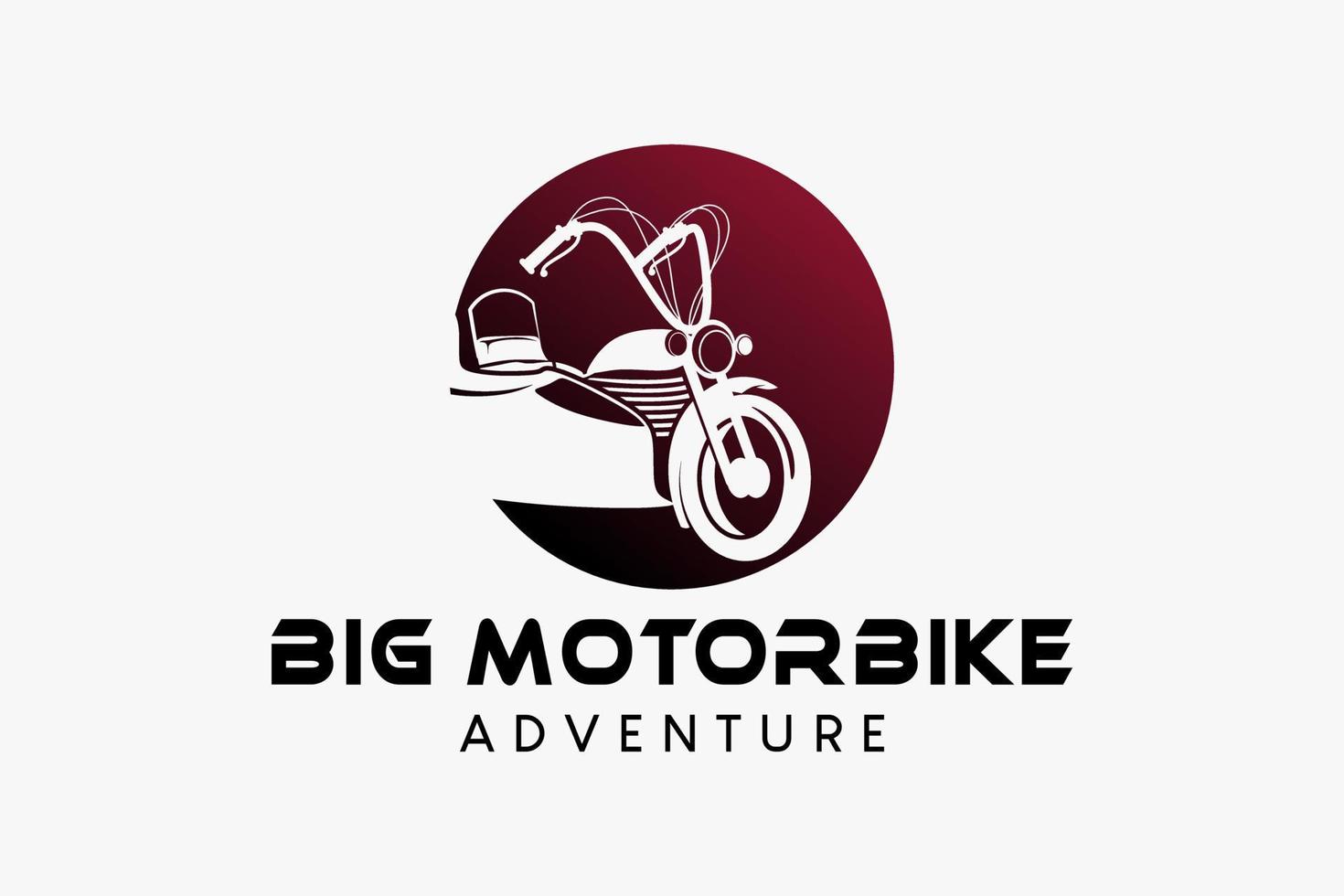 grand side-car de conception de logo de moto pour le voyage ou l'aventure, grande silhouette de moto avec concept créatif en points vecteur