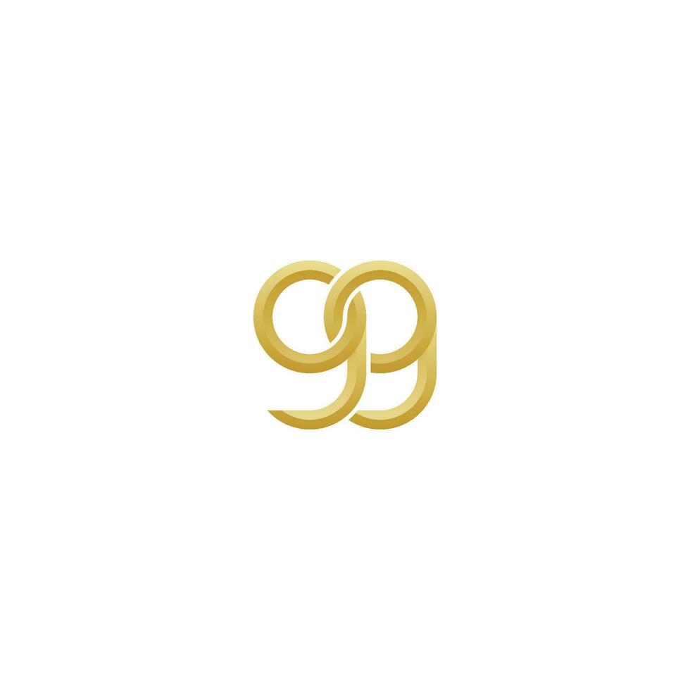élégant or lettre gg minimal simple logo moderne vecteur eps 10