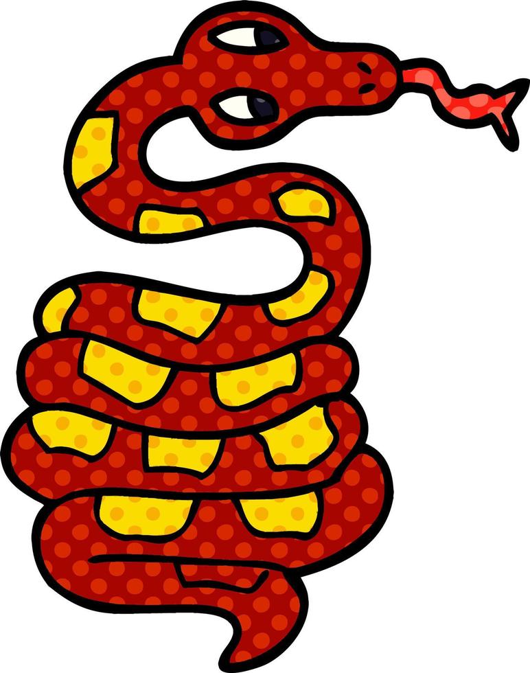griffonnage, dessin animé, serpent vecteur