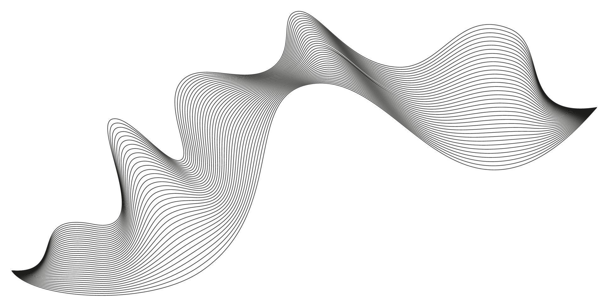 rayures abstraites ondulées. éléments vectoriels de ligne courbe pour la conception de musique. égaliseur de son numérique. vecteur