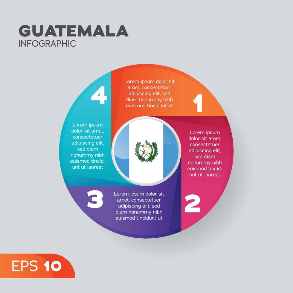 élément infographique du guatemala vecteur