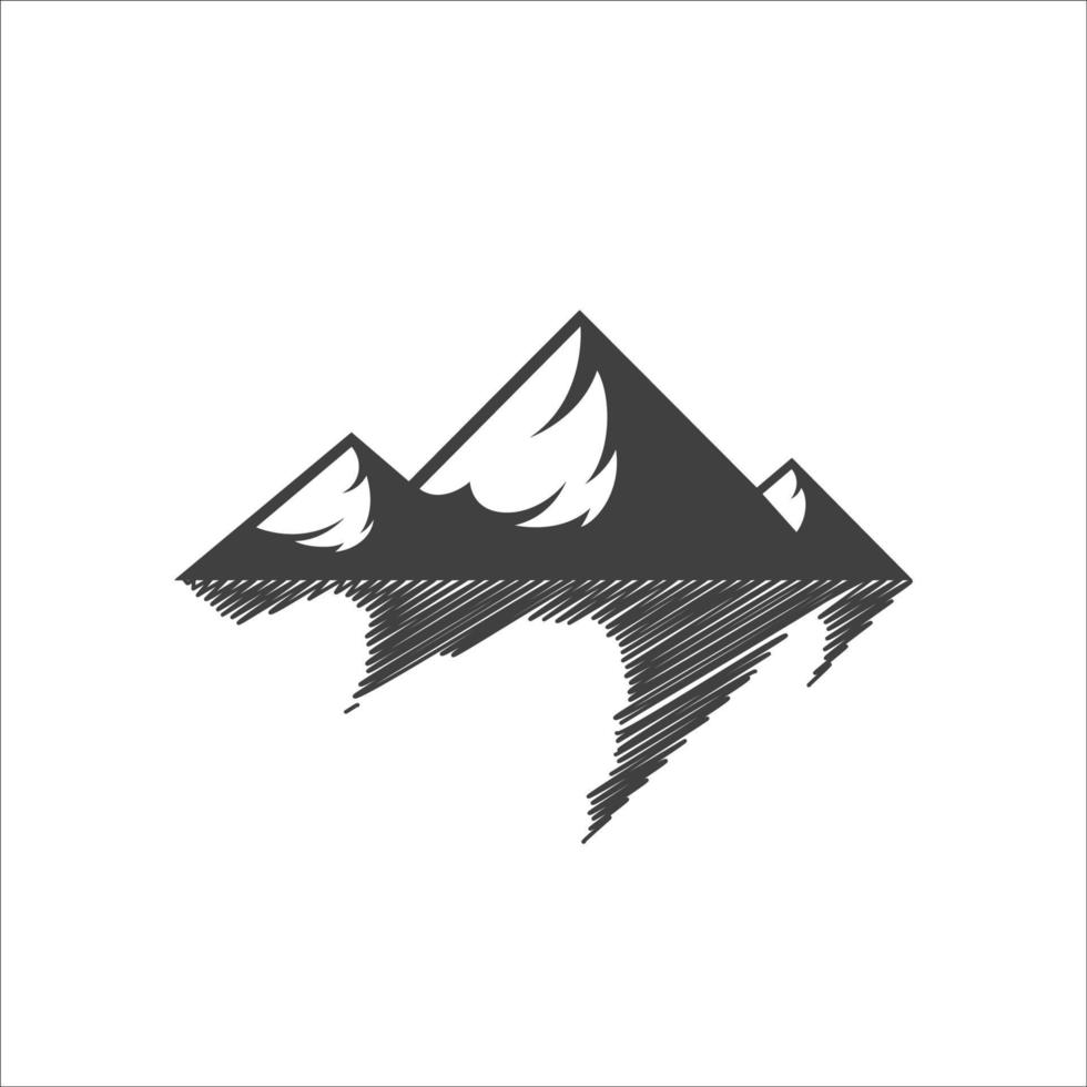 logo d & # 39; icône de montagne vecteur