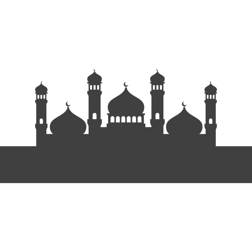 illustration vectorielle de mosquée fond vecteur