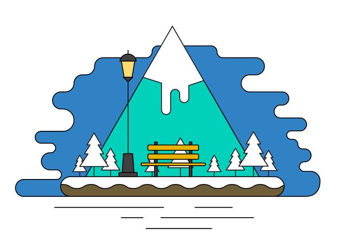 Illustration vectorielle de l'île paysage vecteur