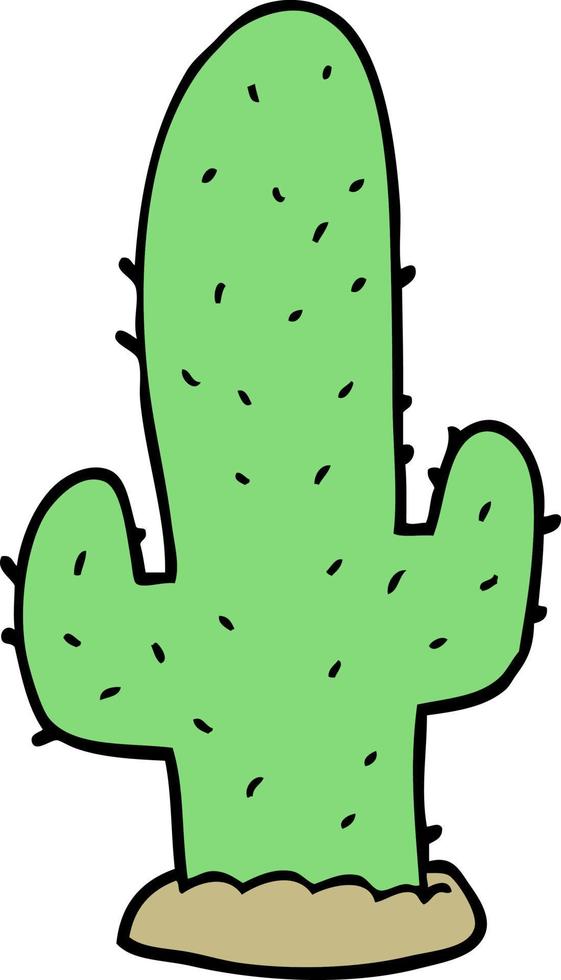 cactus de dessin animé de griffonnage vecteur