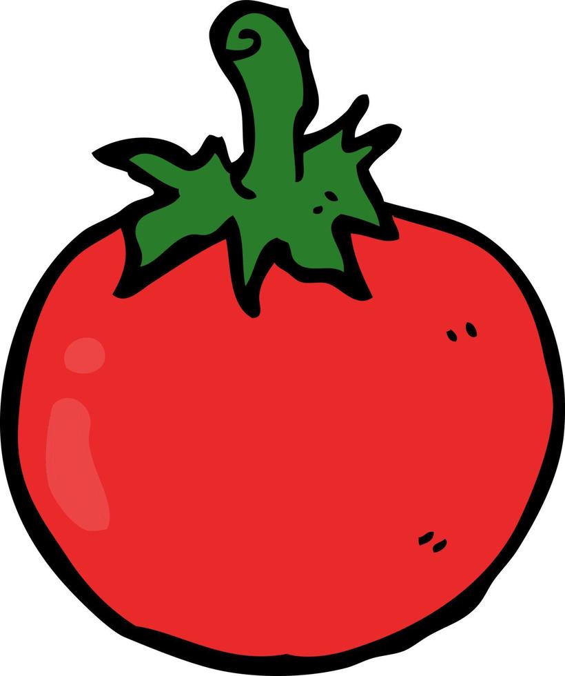 griffonnage, dessin animé, tomate vecteur