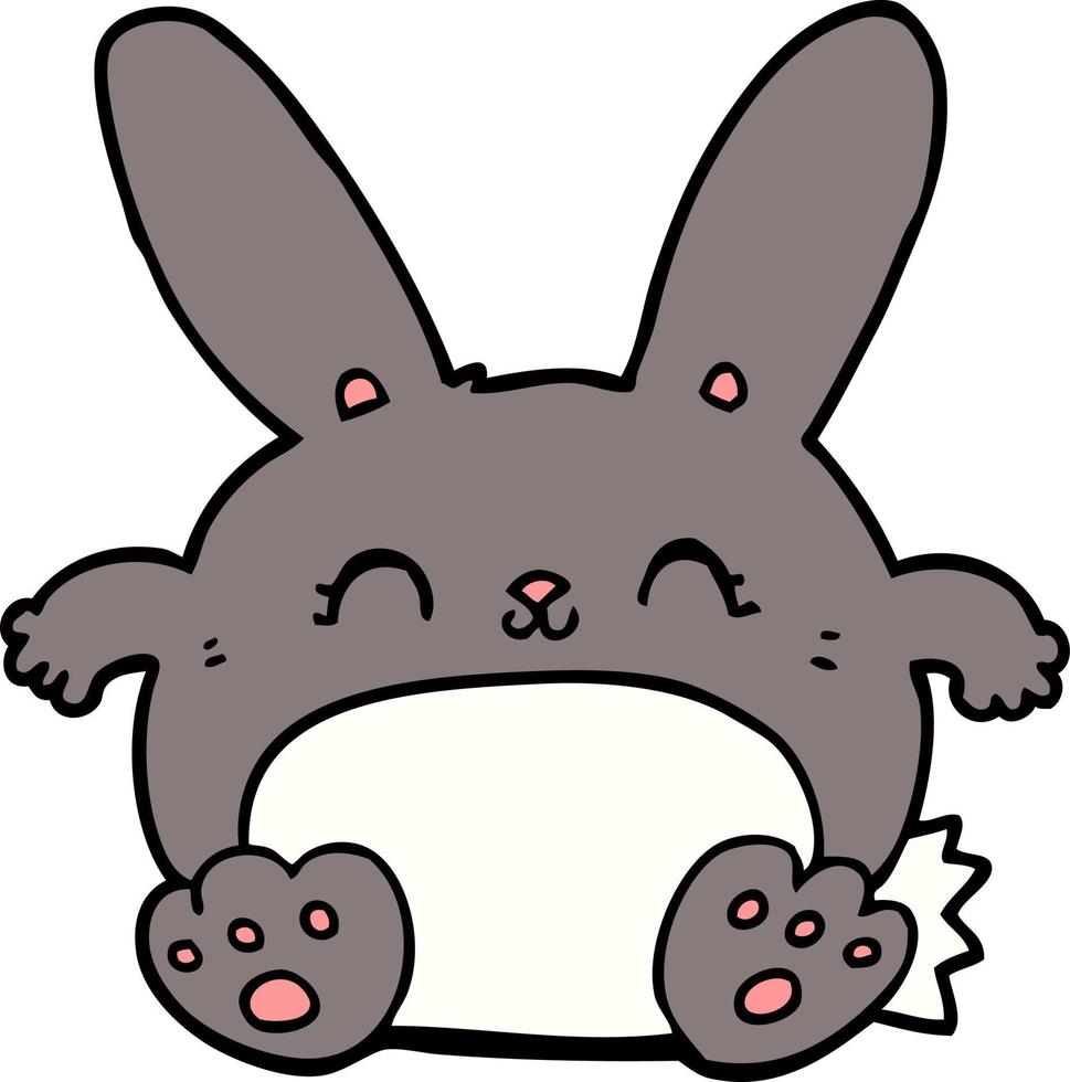 lapin de dessin animé personnage doodle vecteur