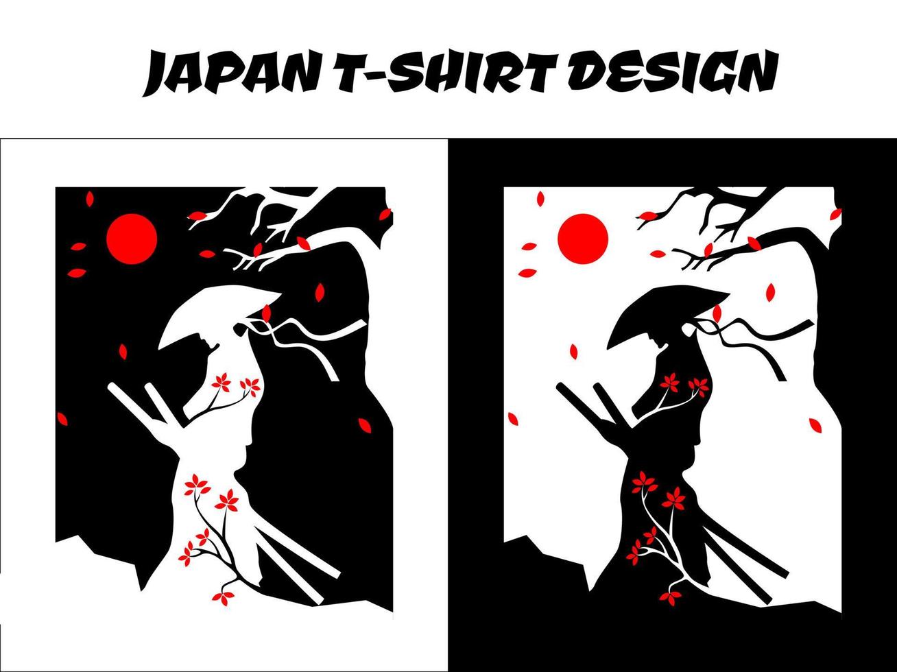 samouraï mâle, vecteur de samouraï de silhouette au japon pour le concept de t-shirt de conception, samouraï de silhouette, conception de t-shirt japonais, illustration vectorielle de samouraï, ronin