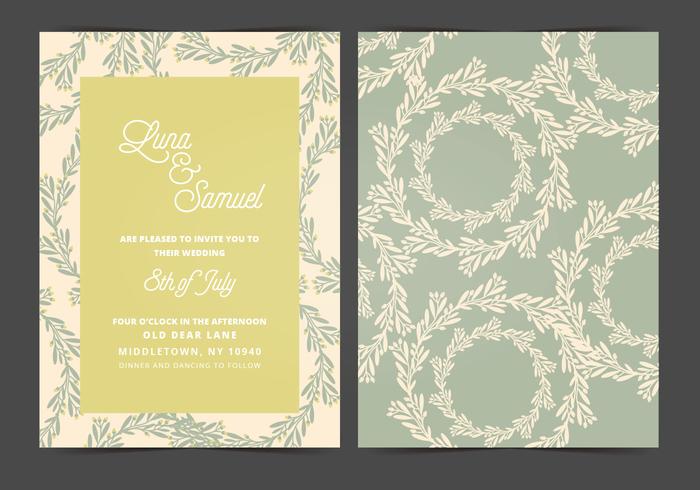 Invitation de mariage vectoriel