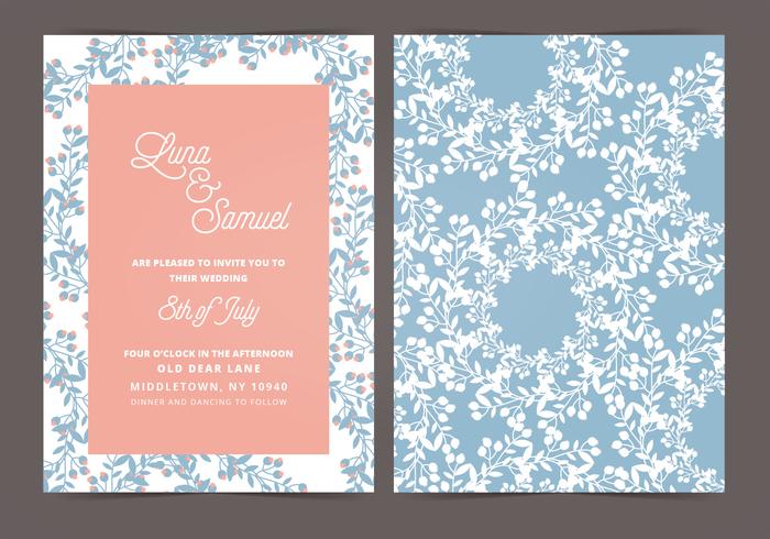 Invitation de mariage vectoriel