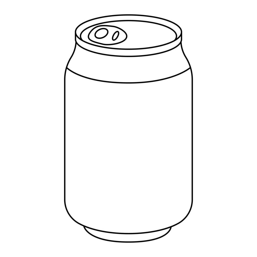 icône de canette de soda. illustration vectorielle isolée sur fond blanc vecteur