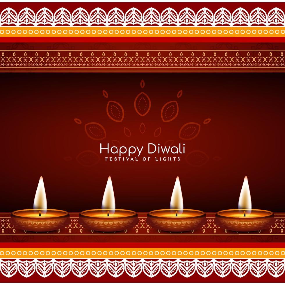 joyeux diwali festival indien célébration classique élégant fond vecteur
