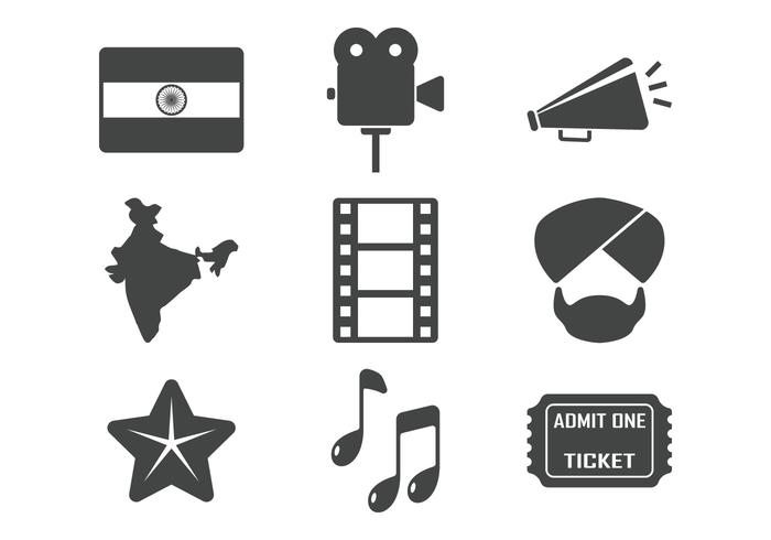 Icônes de Bollywood vecteur