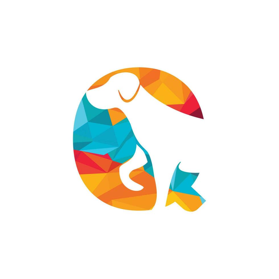 création de logo vectoriel lettre q et tête de chien. création de logo de soins pour animaux de compagnie. vecteur d'icône pour animaux de compagnie. création de logo d'amour pour animaux de compagnie.
