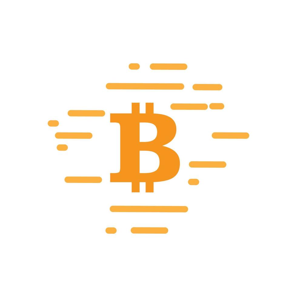 conception d'illustration vectorielle icône bitcoin vecteur