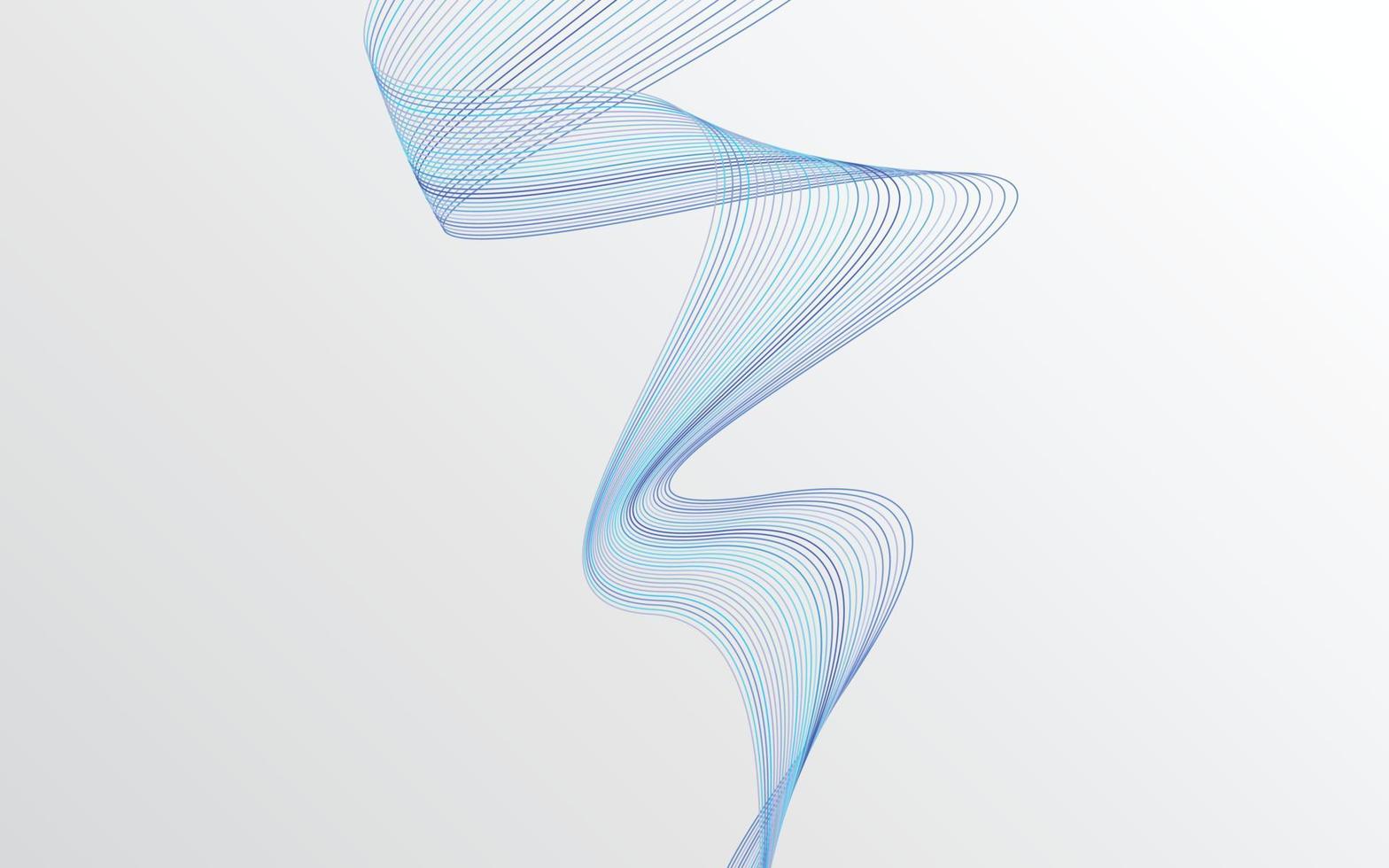 fond de vague de ligne de technologie de couleur bleue abstraite vecteur