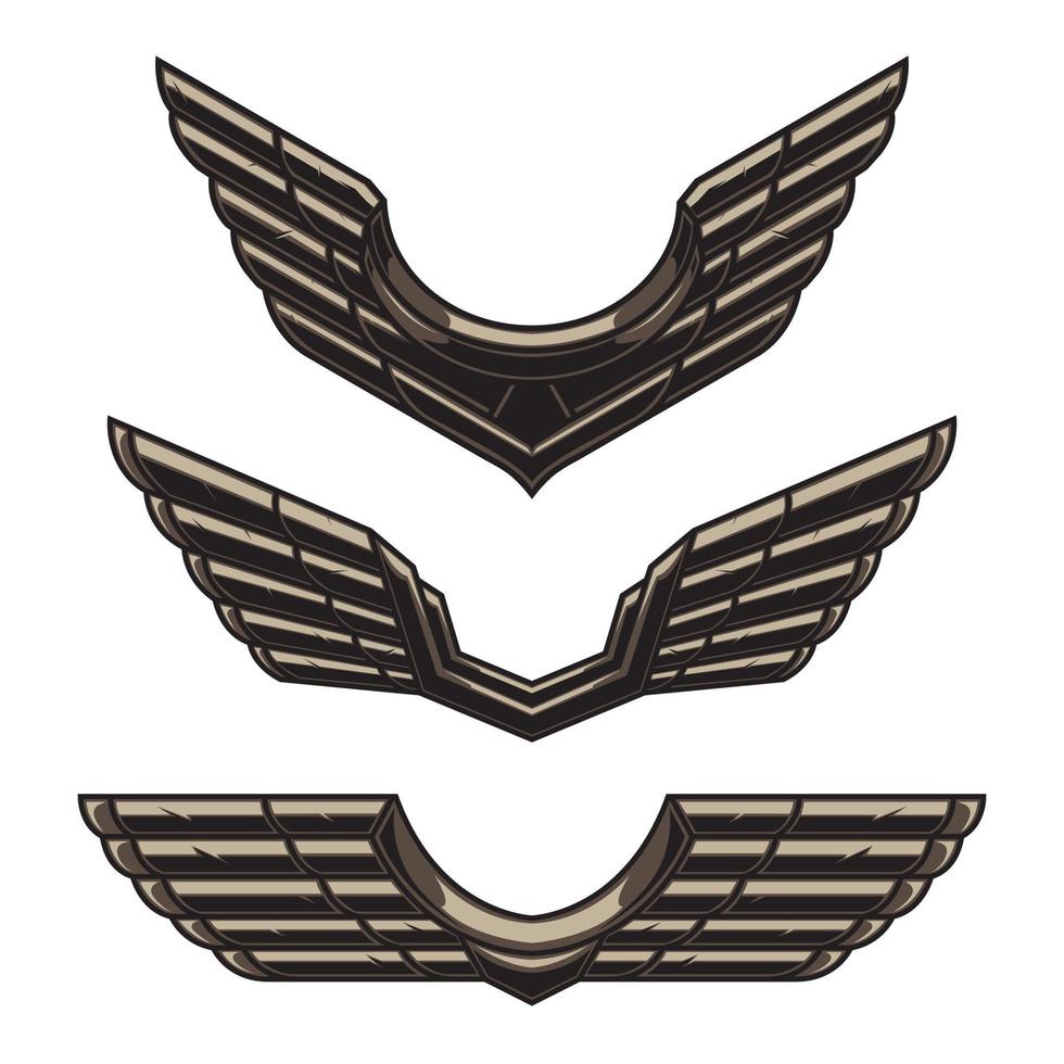 3 formes d'ailes différentes vecteur