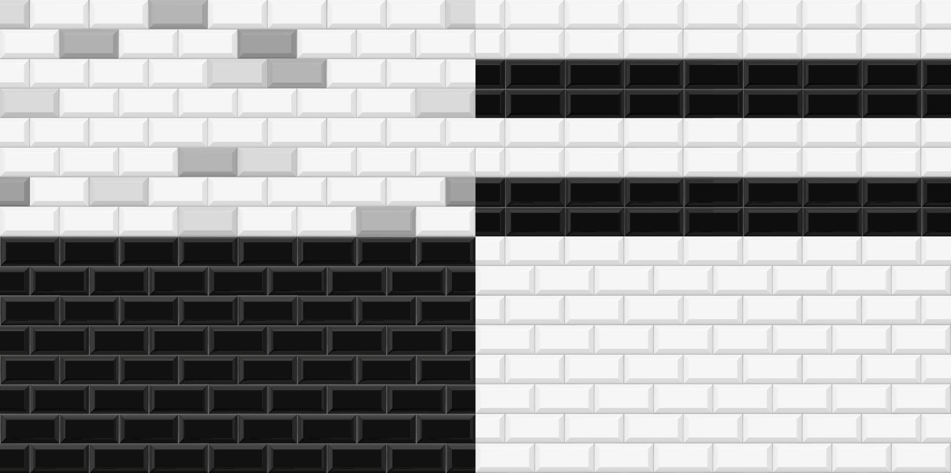 modèle sans couture de tuile de métro. mur avec texture de brique. conception de fond géométrique de vecteur