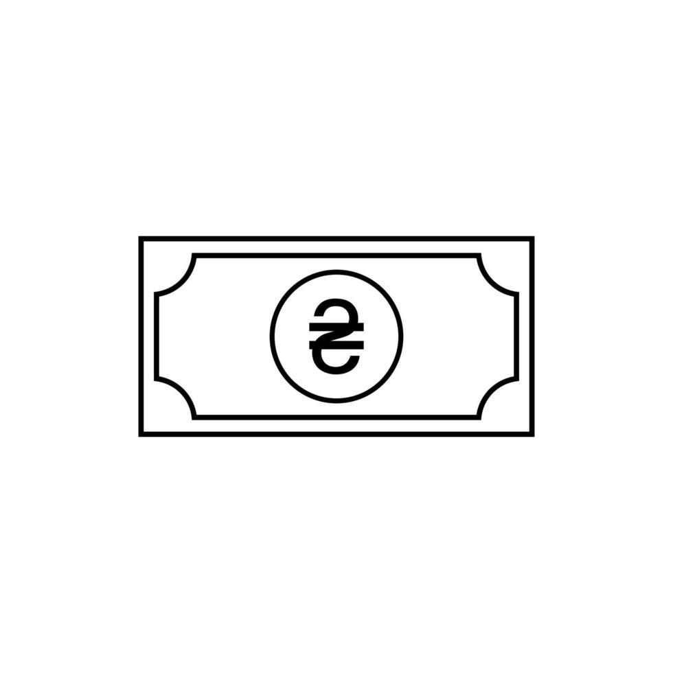 symbole d'icône de devise ukrainienne, hryvnia ukrainienne, signe uah. illustration vectorielle vecteur