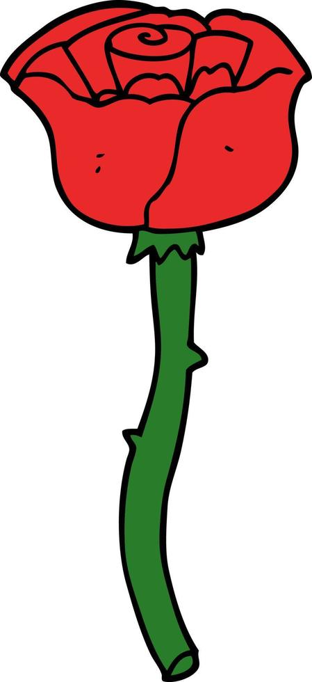 fleur de dessin animé de griffonnage vecteur