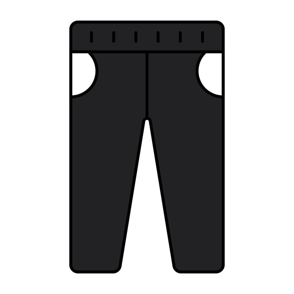 icône de conception modifiable de pantalon vecteur