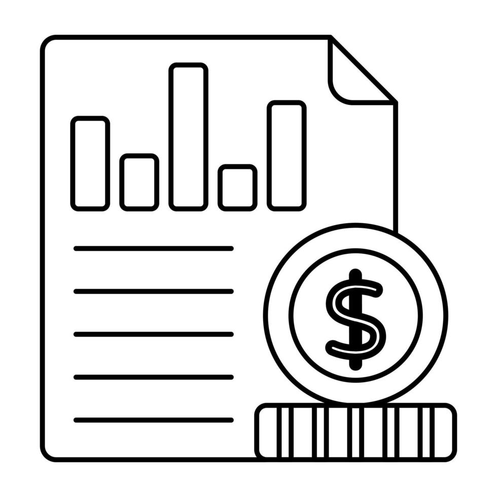 une conception d'icône de rapport financier vecteur
