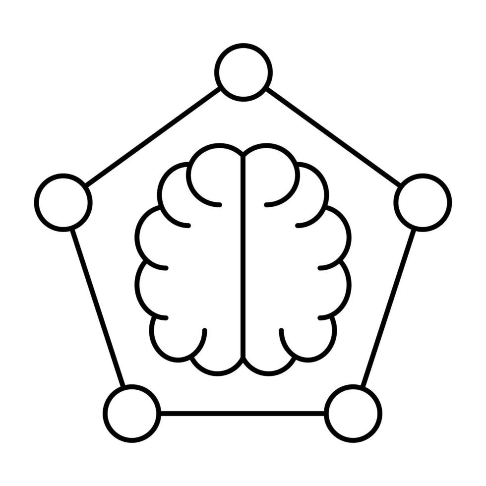 conception de vecteur à la mode du cerveau