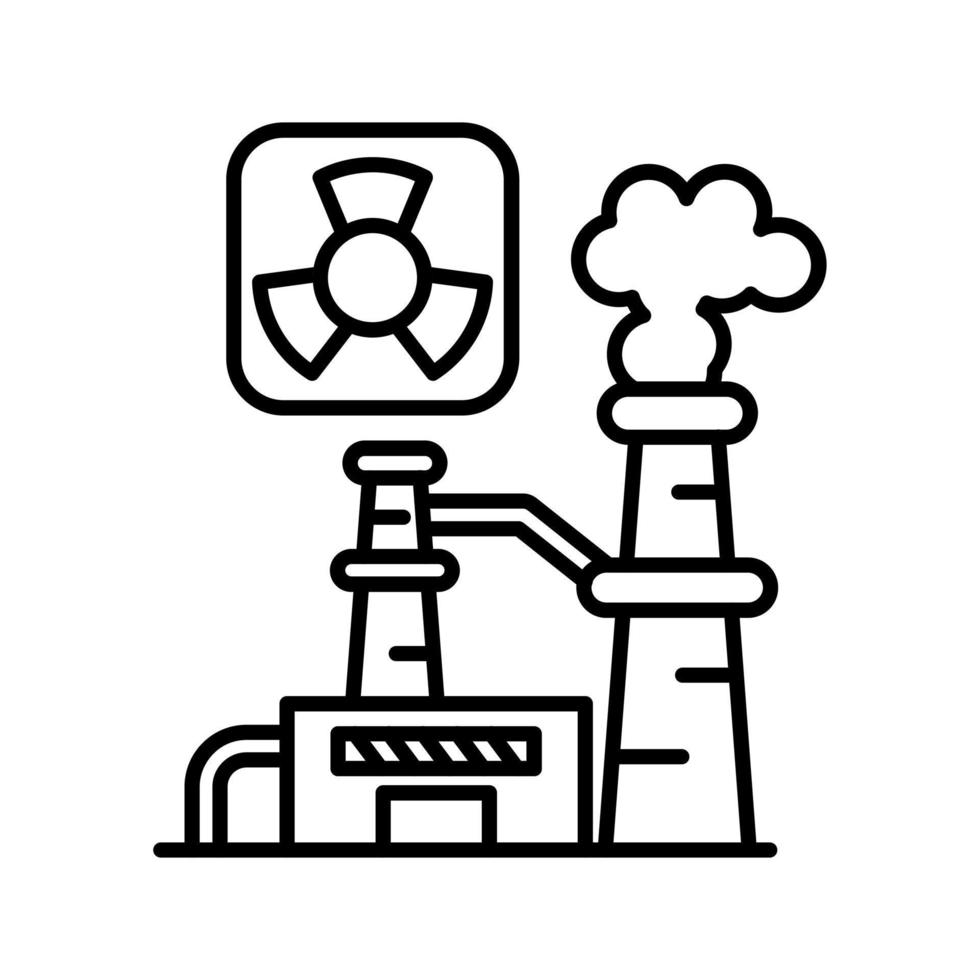 icône de vecteur de centrale nucléaire