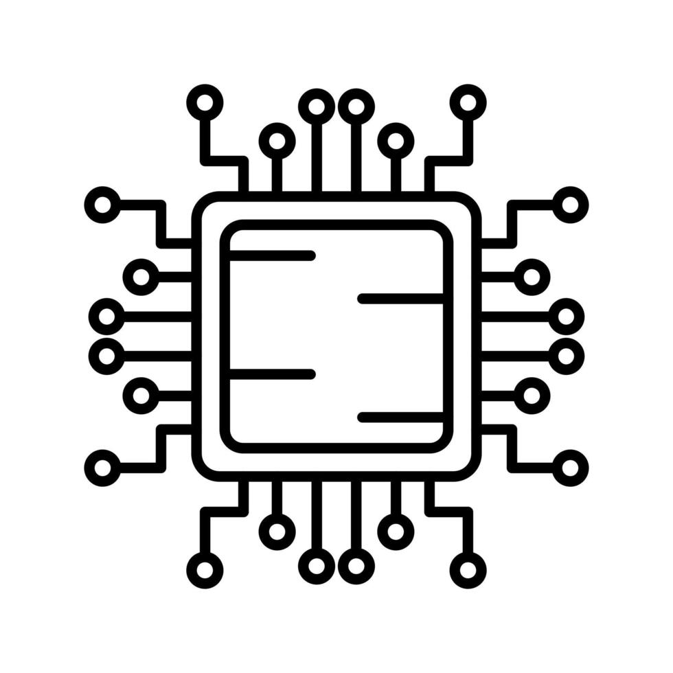 icône de vecteur de processeur