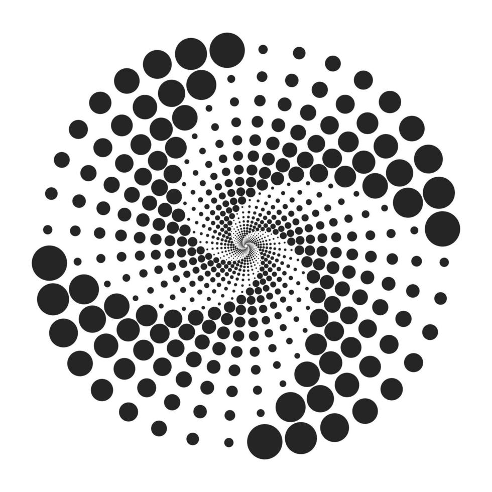 vecteur de conception de vortex en spirale en pointillé