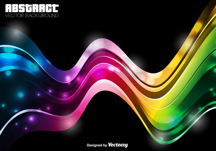 Modèle abstrait - Vector Colorful Wave