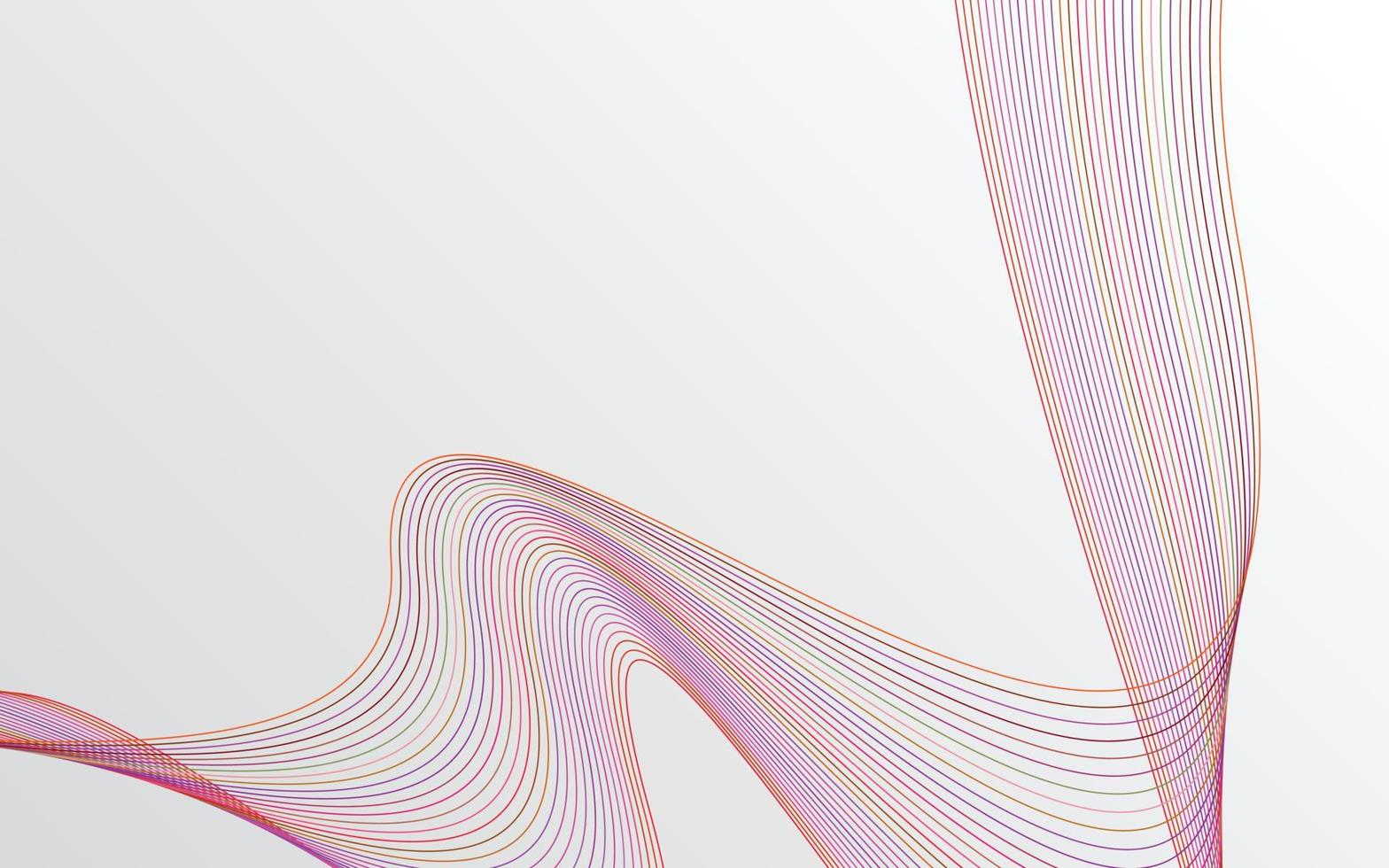 vague des nombreuses lignes colorées. abstrait rayures ondulées fond isolé vecteur