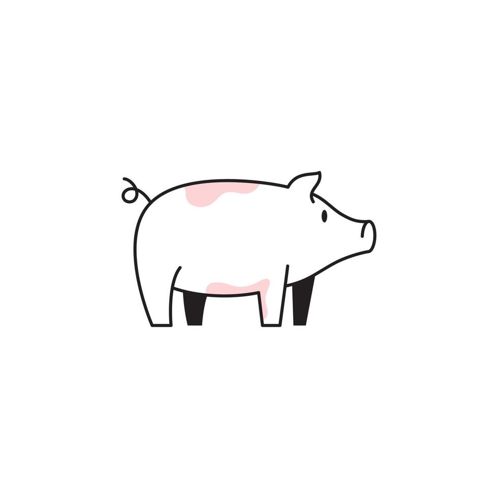 cochon symbole modèle vecteur icône illustration