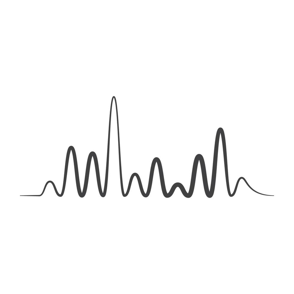 logo de musique d'onde sonore vecteur