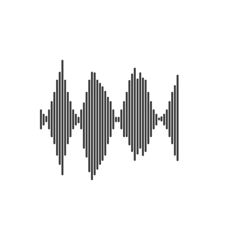 logo de musique d'onde sonore vecteur