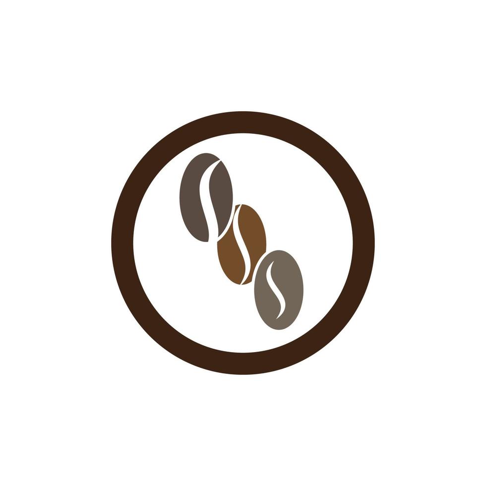 logo de grains de café vecteur