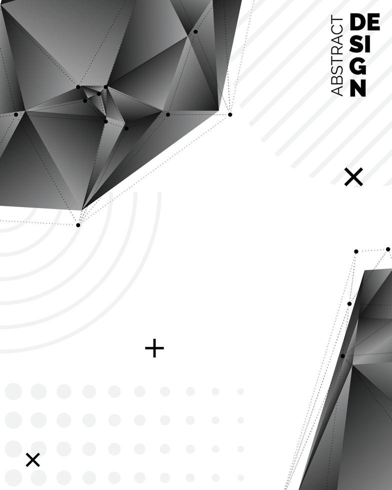 conception de fond de triangle flou vecteur noir. fond géométrique dans un style origami avec dégradé