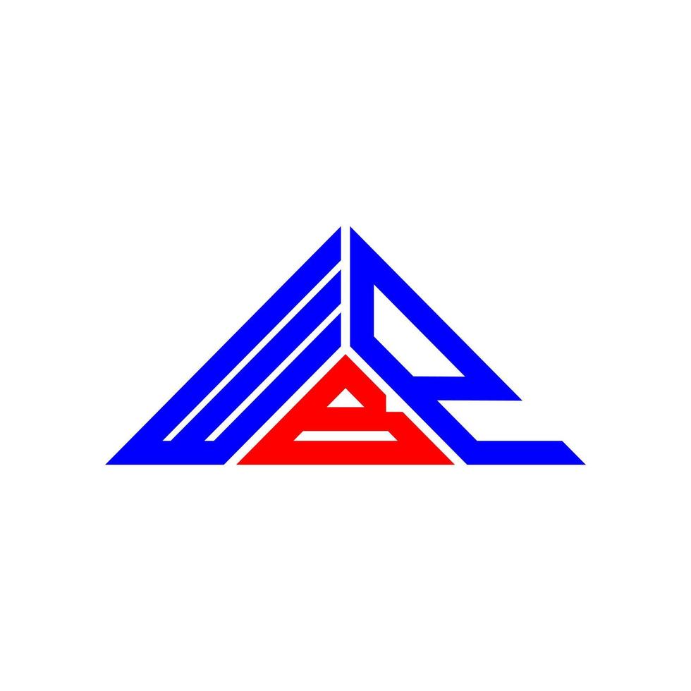 conception créative du logo wbp letter avec graphique vectoriel, logo wbp simple et moderne en forme de triangle. vecteur