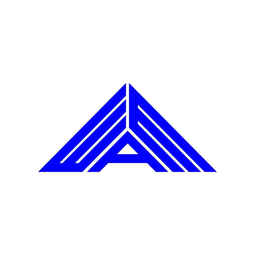 wam letter logo design créatif avec graphique vectoriel, wam logo simple et moderne en forme de triangle. vecteur