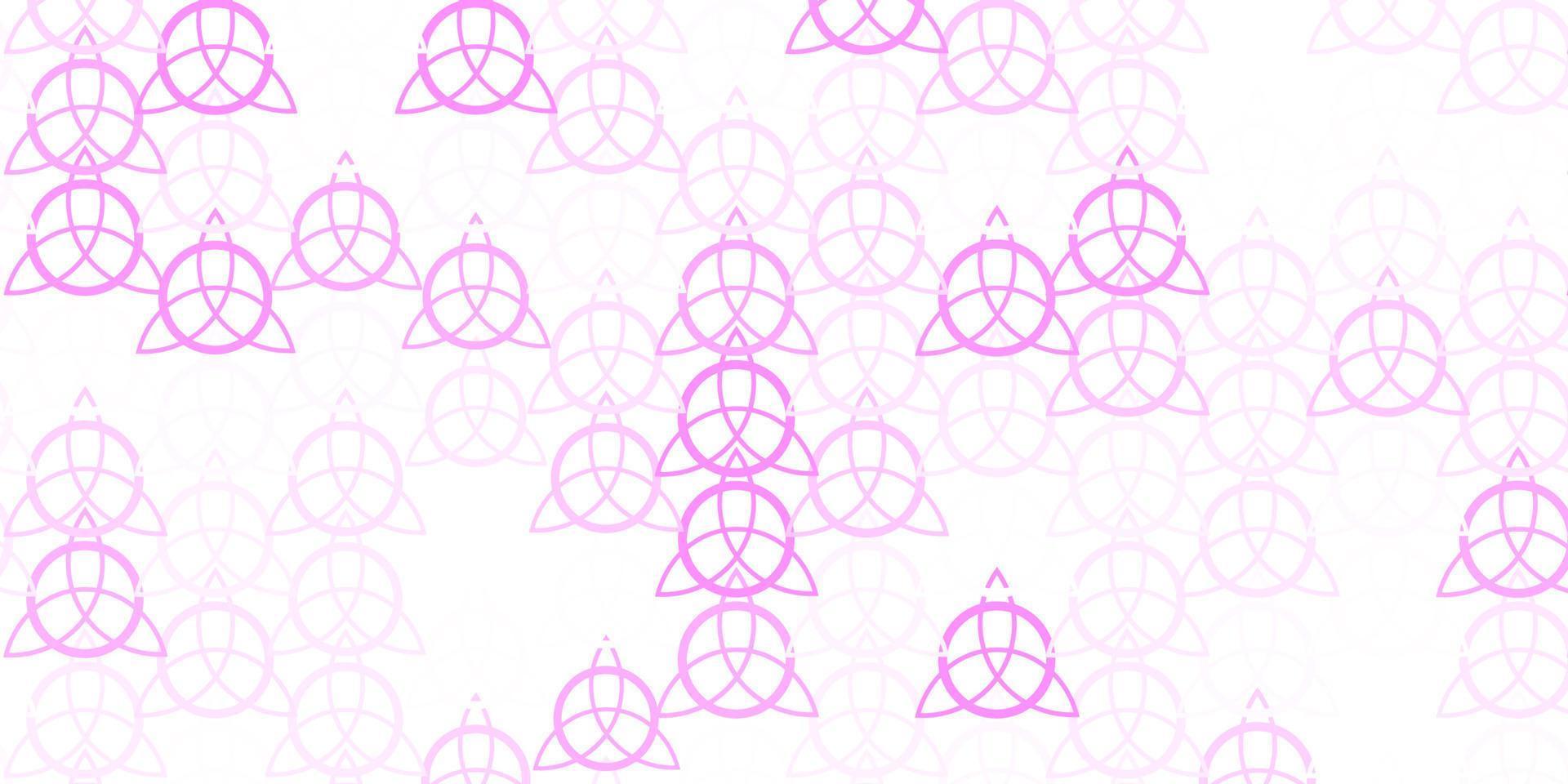 texture vecteur violet clair avec des symboles religieux.