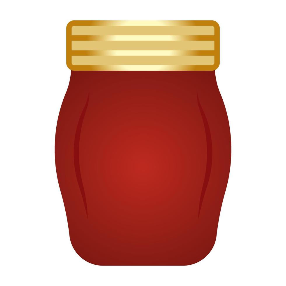 bouteille de maçon rouge ou bocaux en verre icône de couleur plate pour les applications et les sites Web vecteur