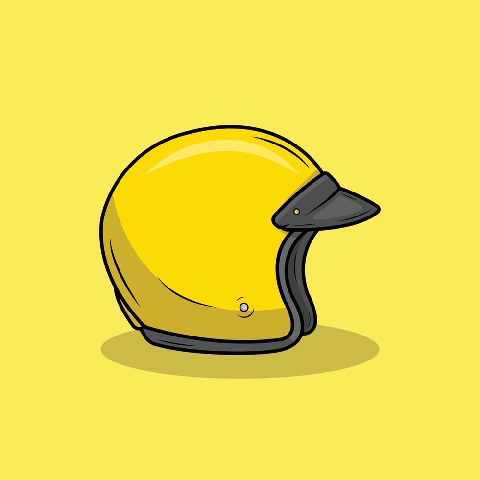 l'illustration du casque jaune vecteur