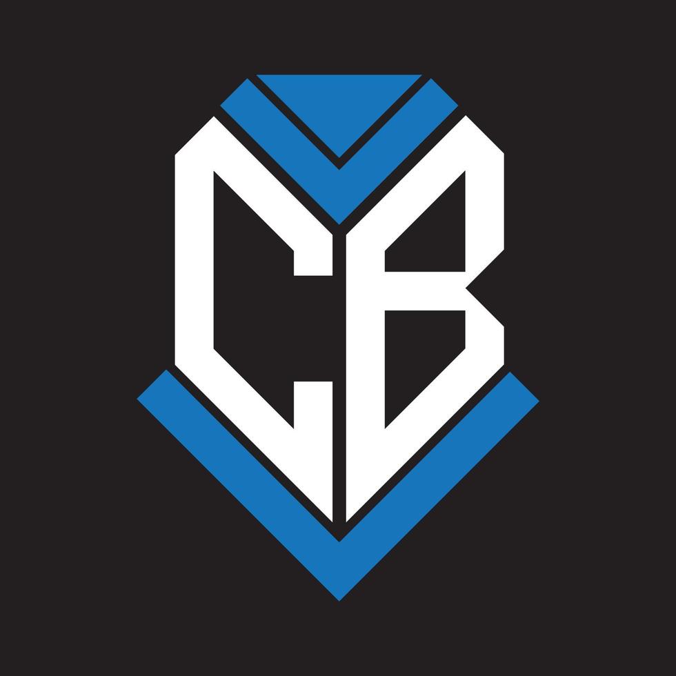 création de logo de lettre cb sur fond noir. cb creative initiales lettre logo concept. conception de lettre cb. vecteur