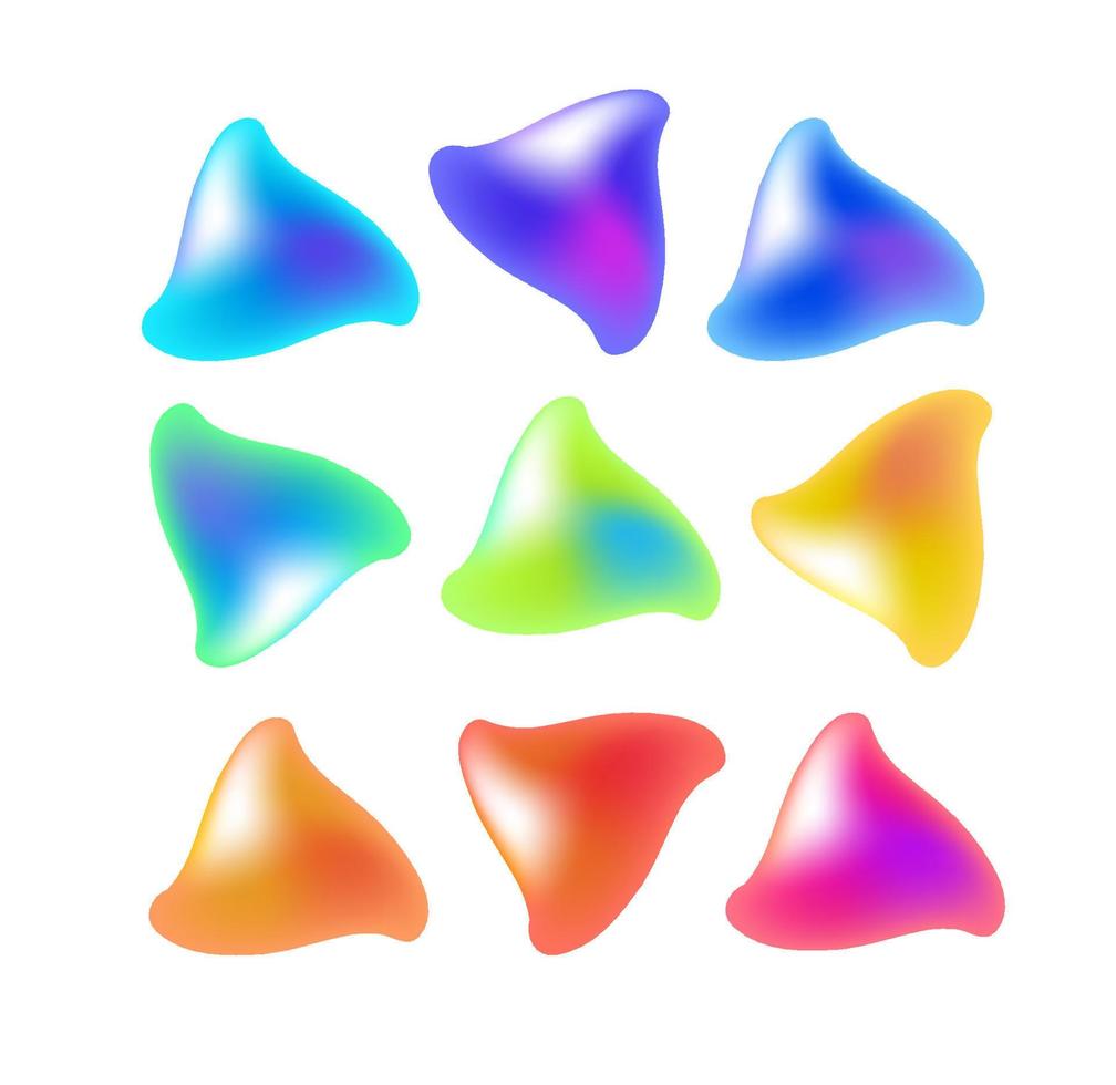icône de dégradé coloré. forme vectorielle liquide. formes de modèles de jeu transparents. vecteur