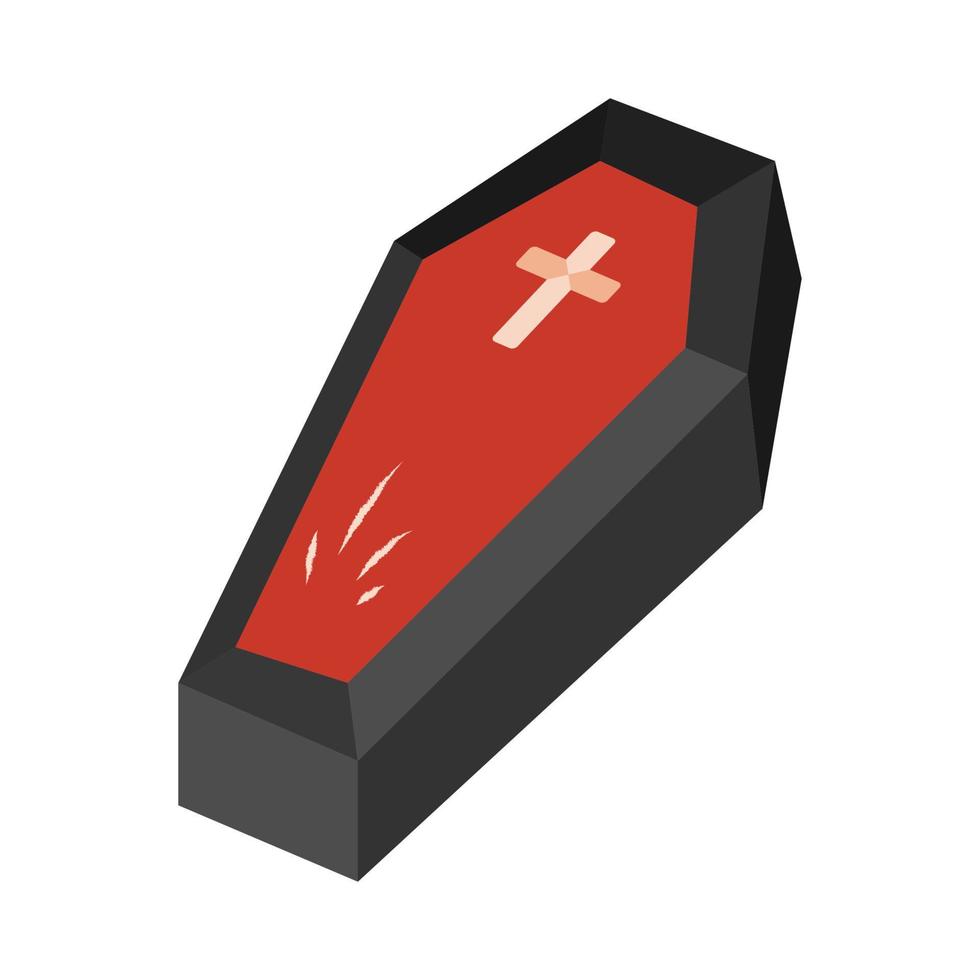 élément de conception de cercueil gothique pour halloween. illustration vectorielle vecteur