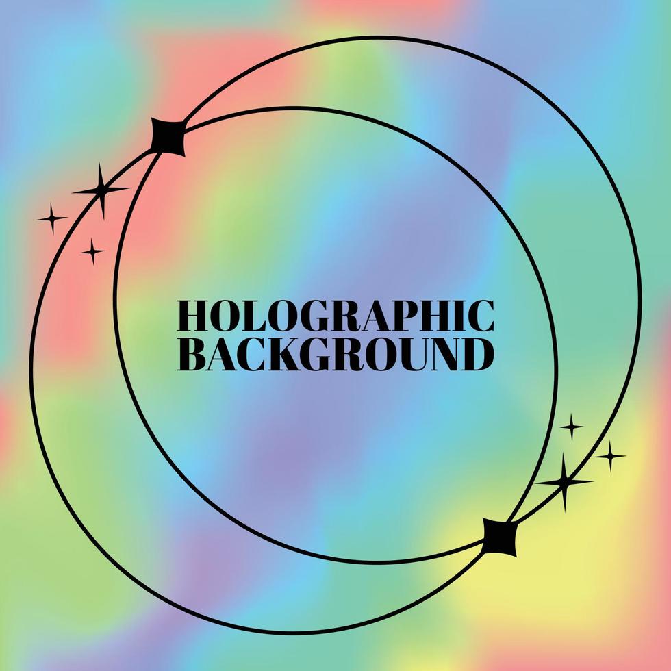 vecteurs de fond holographique arc-en-ciel fond d'hologramme de conception d'art vecteur