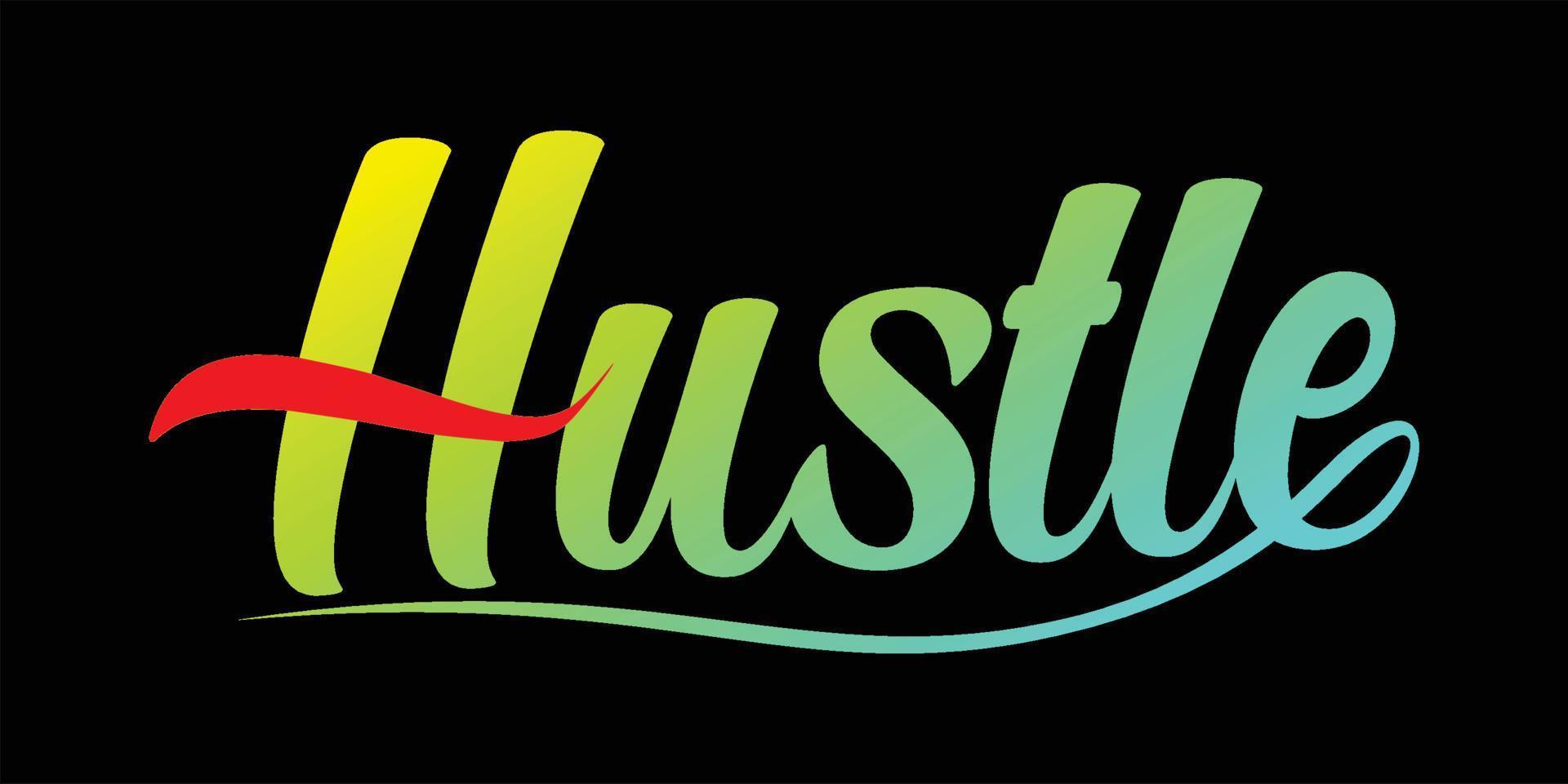 vecteur de conception graphique, t-shirt hustle