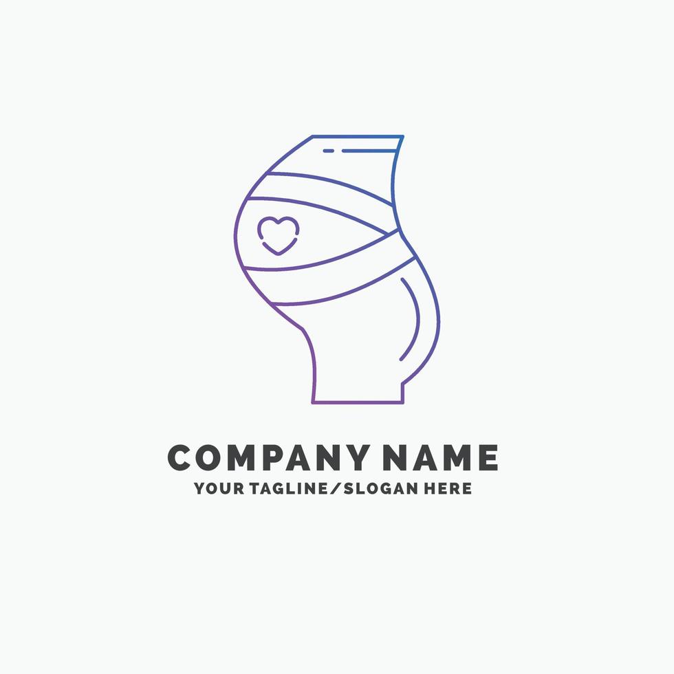 ceinture. sécurité. grossesse. Enceinte. modèle de logo d'entreprise violet pour femmes. place pour le slogan vecteur